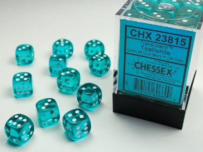 Chessex D6 Dice 12mm (36 Dice) (Various Colors)