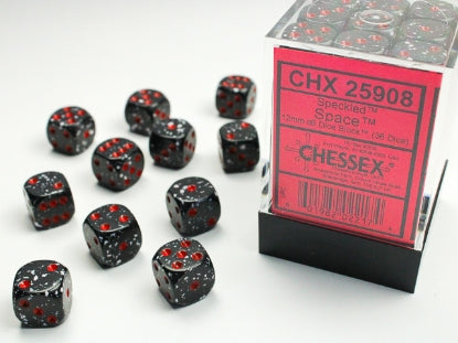 Chessex D6 Dice 12mm (36 Dice) (Various Colors)