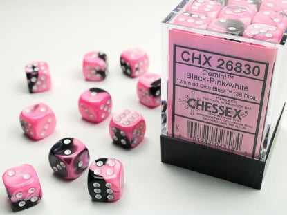 Chessex D6 Dice 12mm (36 Dice) (Various Colors)