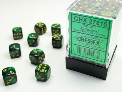 Chessex D6 Dice 12mm (36 Dice) (Various Colors)