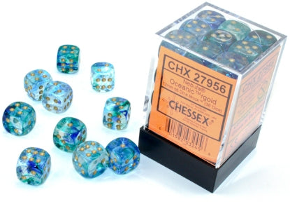 Chessex D6 Dice 12mm (36 Dice) (Various Colors)