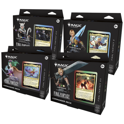 Final fantasy commander deck case mtg set of 4