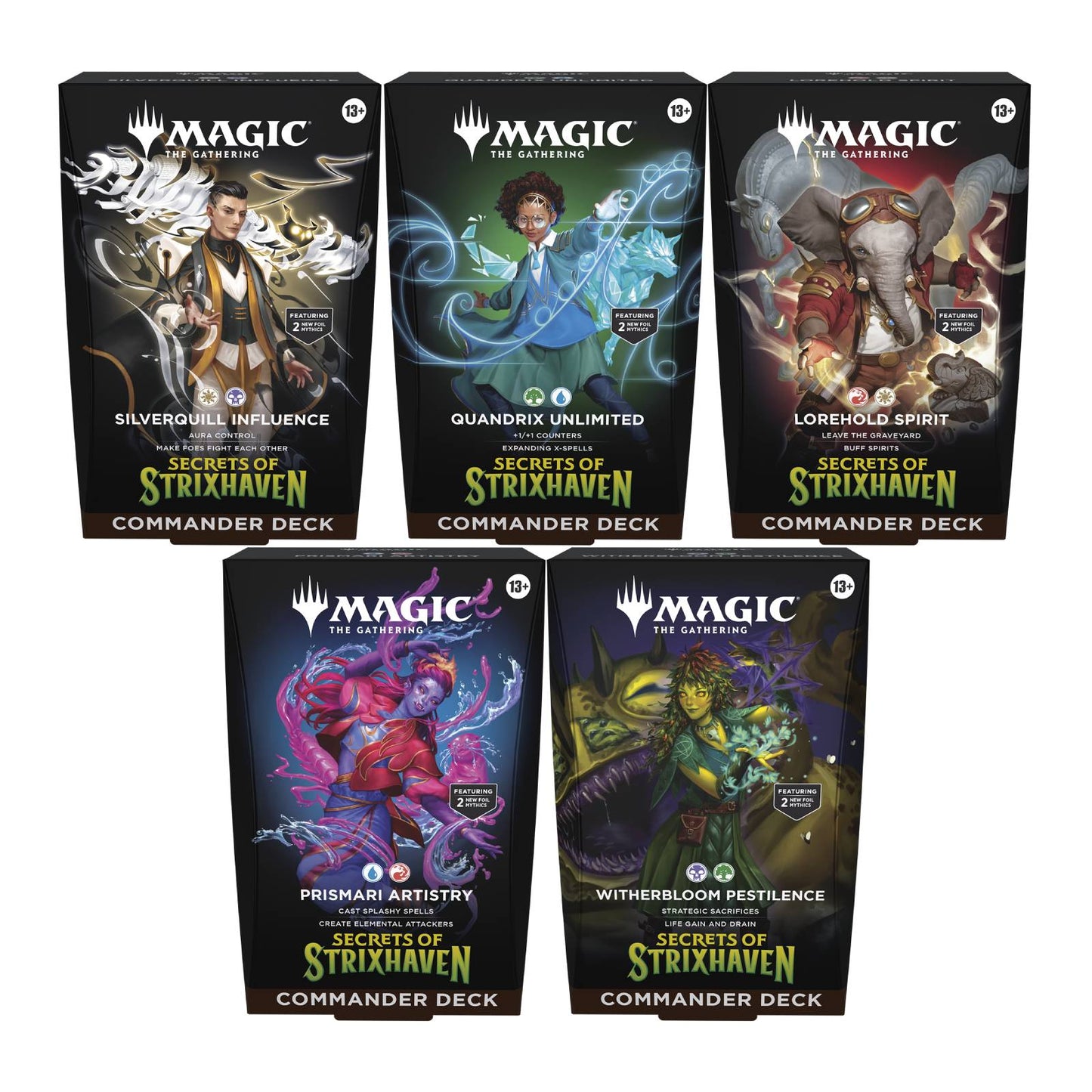 Secrets of Strixhaven Commander Deck Set of 5